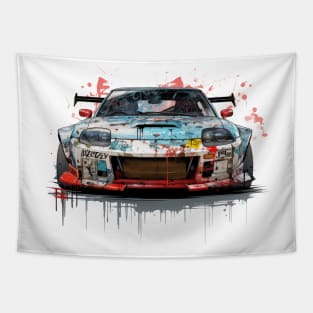 90s retro vintage japanese old school sport car manga anime Tapestry