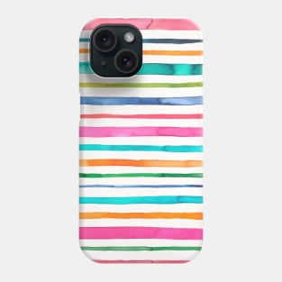 Nautical Sea Stripes Pink green Phone Case