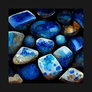 Lapis Nature Stone Blue Pebbles T-Shirt