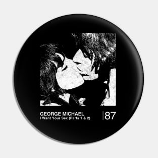 George Michael / Minimalist Style Graphic Fan Artwork Pin
