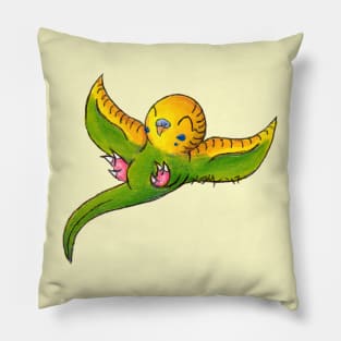 Little Green Parakeet Pillow