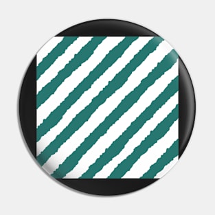 Teal Green Diagonal Stripe Seamless Pattern Pin