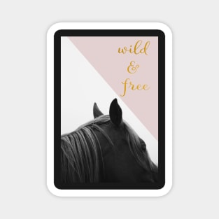 Wild & Free (Pink Horse) Magnet