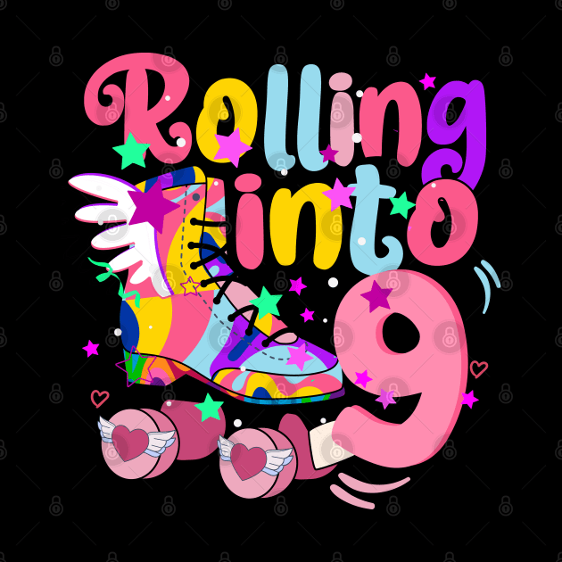 rolling into 9 - 9th birthday girl roller skates theme party by savage land 