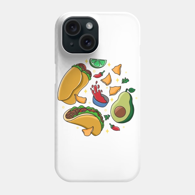 Mexican Food Phone Case by Kimprut