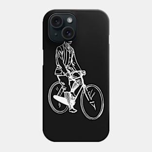 White Vintage Bicycle Cyclists Phone Case