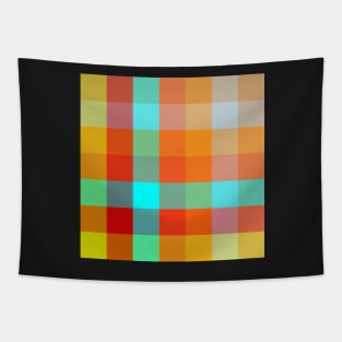 Colorful square check pattern Tapestry