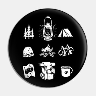 Camp (for Dark Color) Pin