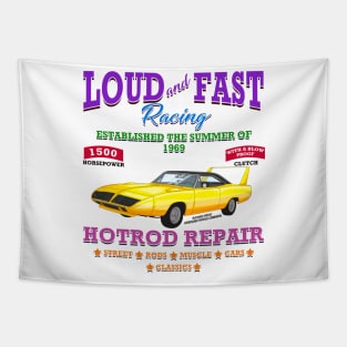 Loud & Fast Racing Hot Rod Repair Muscle Car Novelty Gift Tapestry