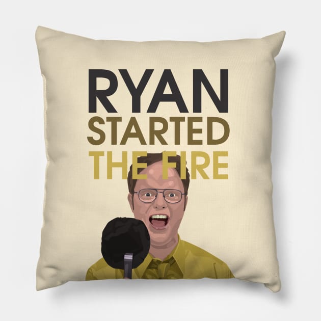 OFFICE | DWIGHT | RYAN FIRE Pillow by fernandaffp