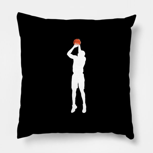 Shoot basketball jump slam silhouette Pillow by creative.z