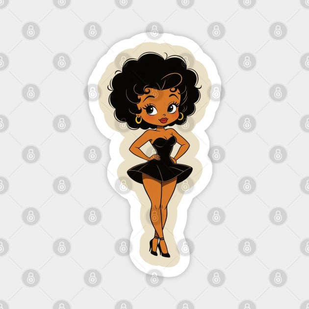 Cute Black Woman Magnet by UrbanLifeApparel