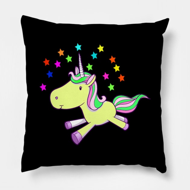 Funny Unicorn Shirts Pillow by Nulian Sanchez