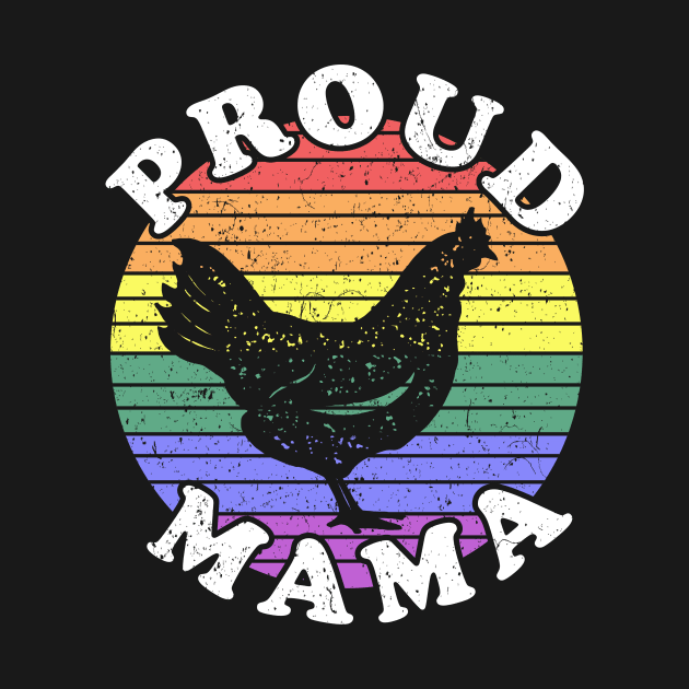 Retro LGBT Proud Chicken Mama by KawaiinDoodle