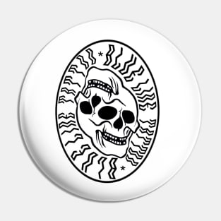 Blue Line Tattoo La Crosse WI Topsy Turvy Skull Pin