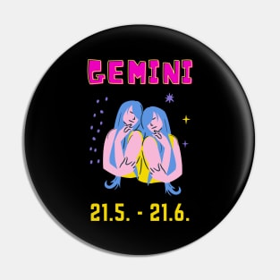 Gemini Zodiac Sign Astrology Astrologist Pin