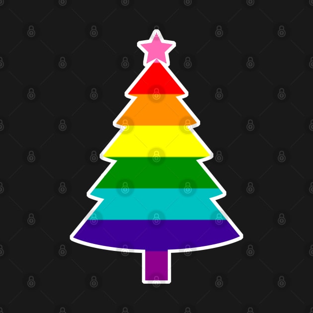 Christmas Tree LGBT Flag Gilbert Baker PRIDE Rainbow by aaallsmiles