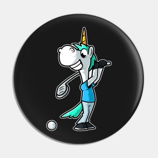 Unicorn Golf Player Golfer Golfing Funny Kids Boys print Pin