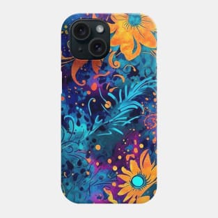 Rainbow flowers Phone Case