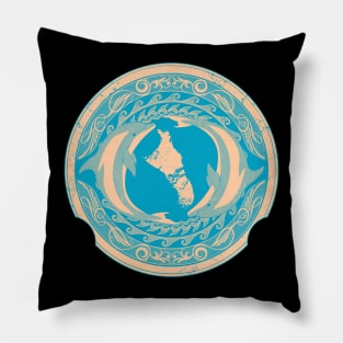Andros Bahamas Dolphins Pillow