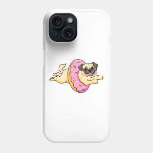 Flying dog in a delicious donat Phone Case