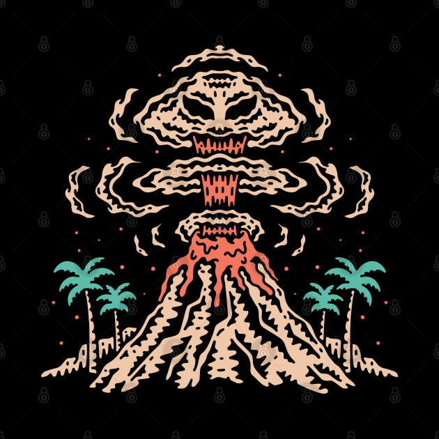 Volcano Skull Explosion by Mako Design 