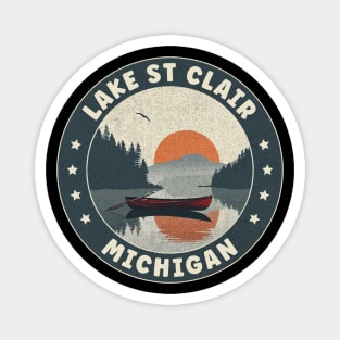 Lake St Clair Michigan Sunset Magnet