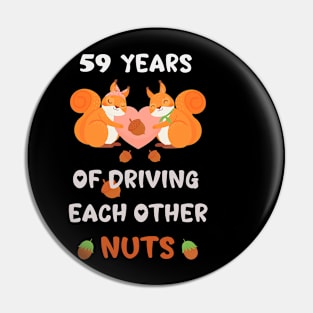 59 Years of Driving Each Other Nuts Squirel Couples for wife Pin