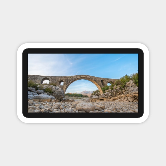 The Mesi bridge (Ura e Mesit) in Mes, Albania Magnet by mitzobs