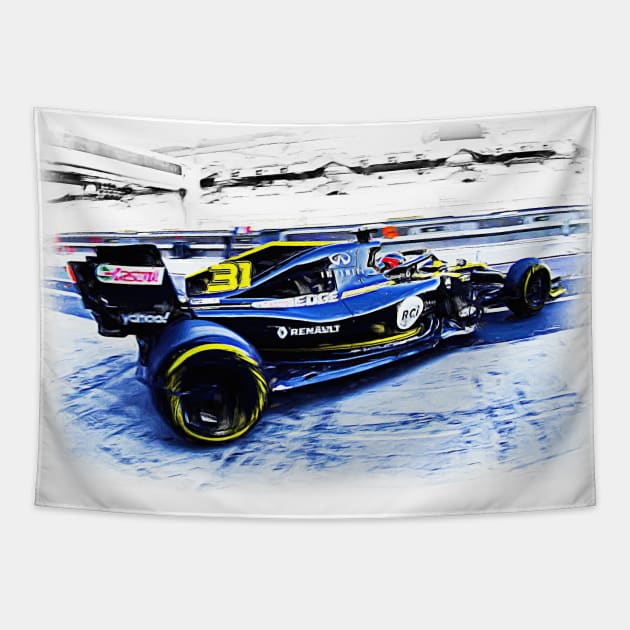 Esteban Ocon ... Start Number 31 Tapestry by DeVerviers