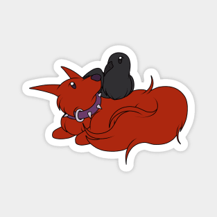 Hound and Crow Magnet