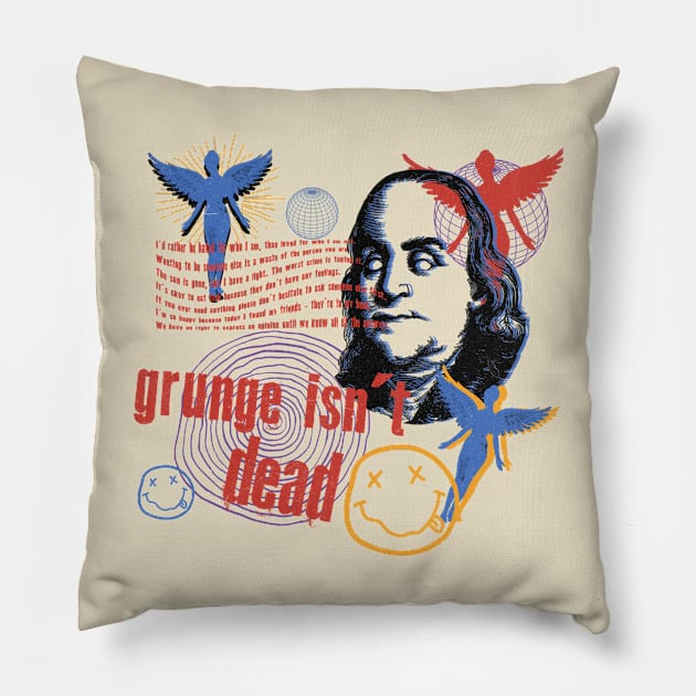 vintage grunge isn't dead Pillow by psninetynine