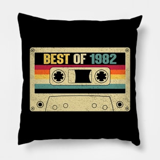 Best Of 1982 42nd Birthday Gifts Cassette Tape Vintage Pillow