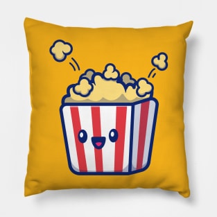 Cute Popcorn Cartoon Pillow
