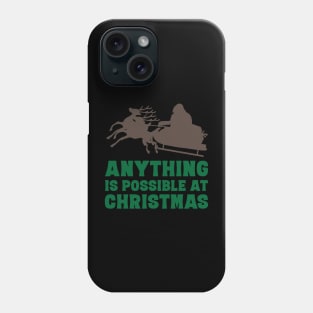 Bigfoot Santa Claus riding sleigh funny Bigfoot lover Christmas Gift Phone Case