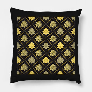 gold floral pattern Pillow