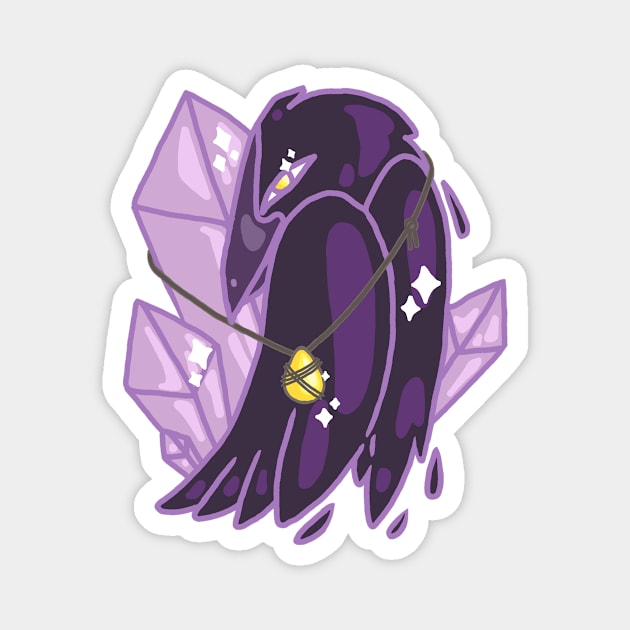 Crystal Raven Magnet by ThePocketBlossom