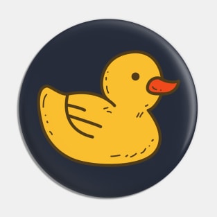 Illustrated Yellow Rubber Ducky Pin