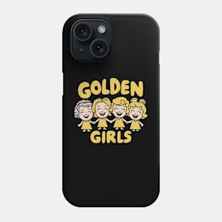 Golden Girls characters holding hands and smiling Phone Case
