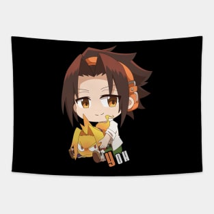 Cute Asakura Yoh With Amidamaru Tapestry