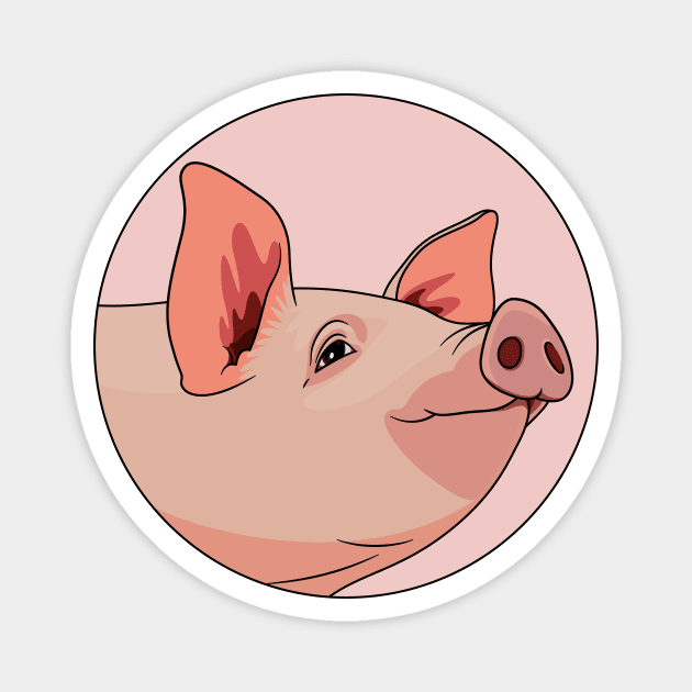 Pig Magnet by BoombasticArt