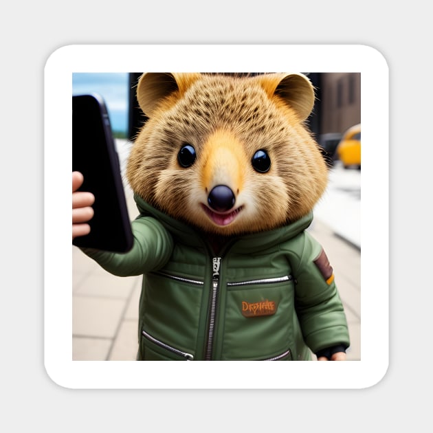 Quokka Selfie 07 Magnet by Jaymz Weiss Designz