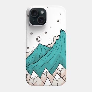 Twin turquoise peaks Phone Case