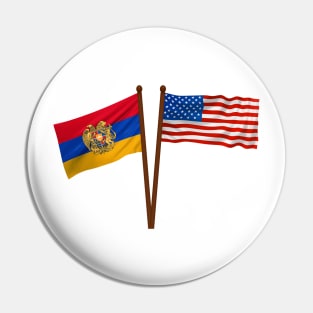 American Armenian Flag Pin