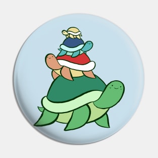 Colorful Turtle Stack Pin