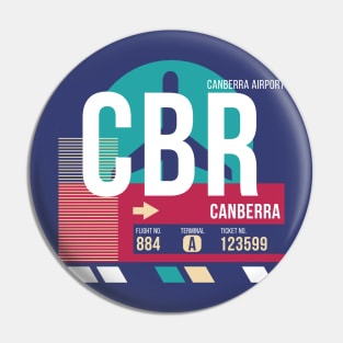 Canberra, Australia (CBR) Airport Code Baggage Tag Pin