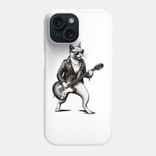 "Rockstar Whiskers: Feline Grooves" Phone Case