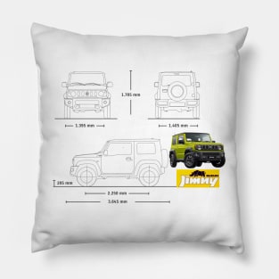 Suzuki Jimny Blueprint Pillow