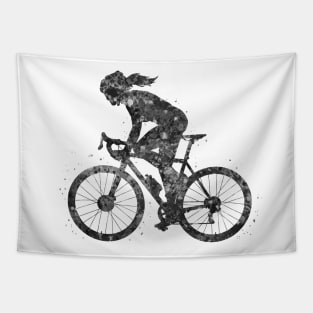 Road biker girl Tapestry