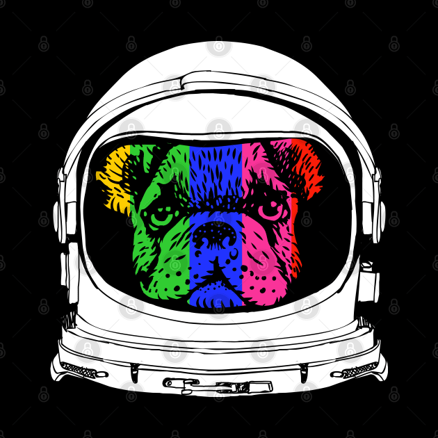 Astronaut Frenchie by huebucket